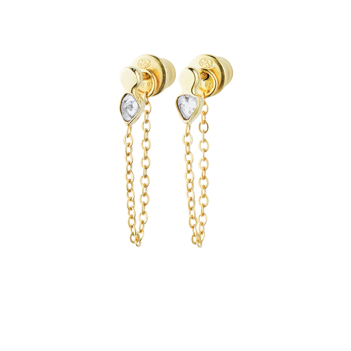 Chain Loop Diamond Earring