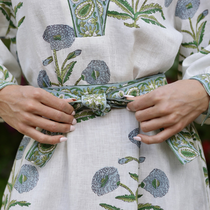 Capri Maxi Dress - Blue Flower