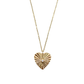 Petite Pleated Heart Diamond Necklace