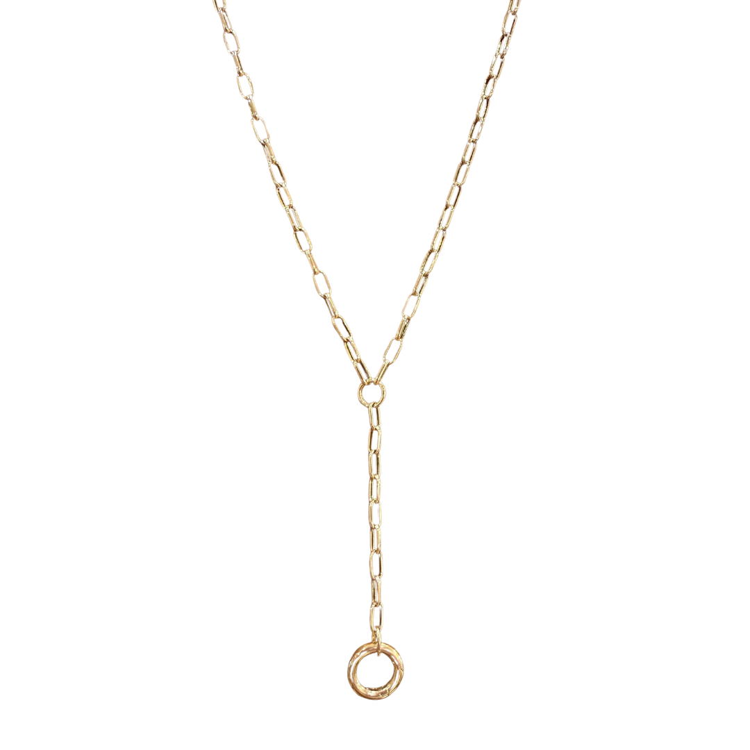 Phoebe Lariat with Solid Gold Carabiner