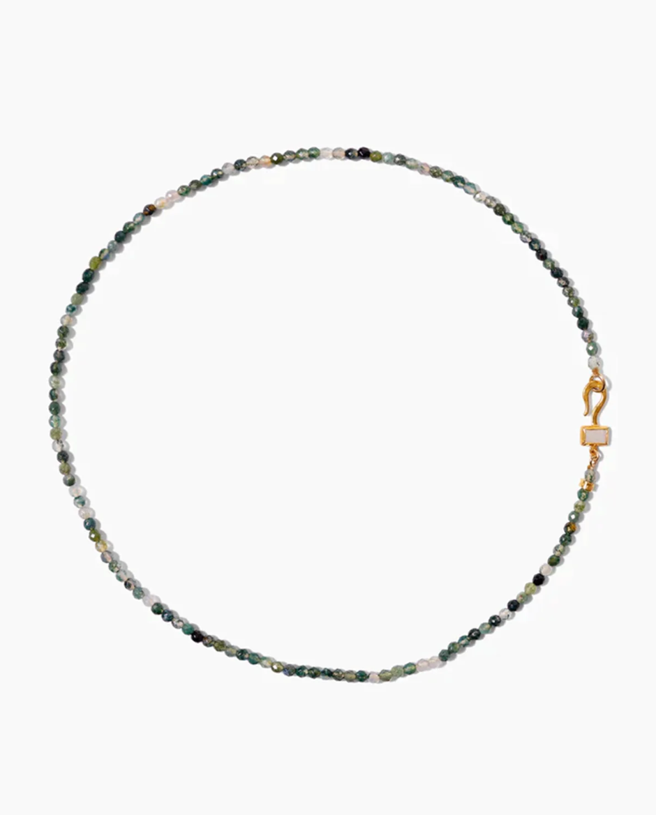 Bezel Wrapped Bead Necklace