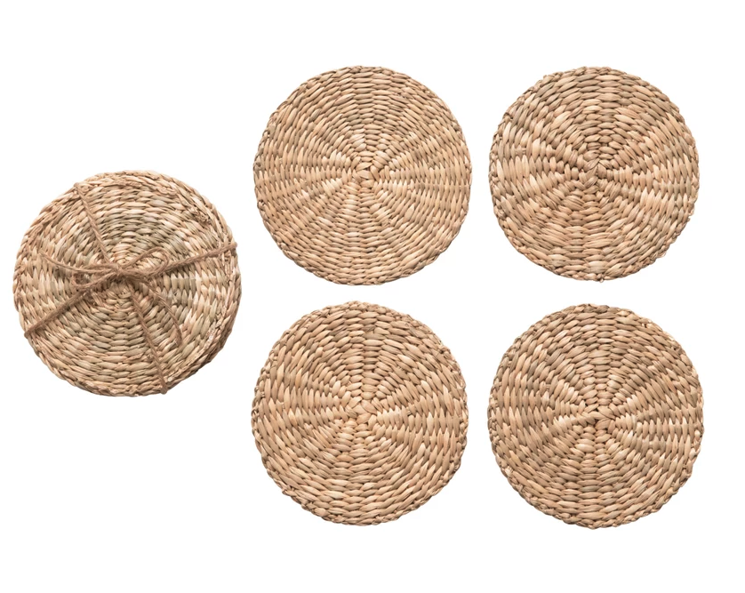 Hand - Woven Seagrass Coaster Set of Four