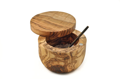 Olive Wood Salt Keeper