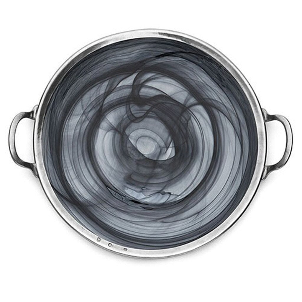 Nero Round Platter with Handles