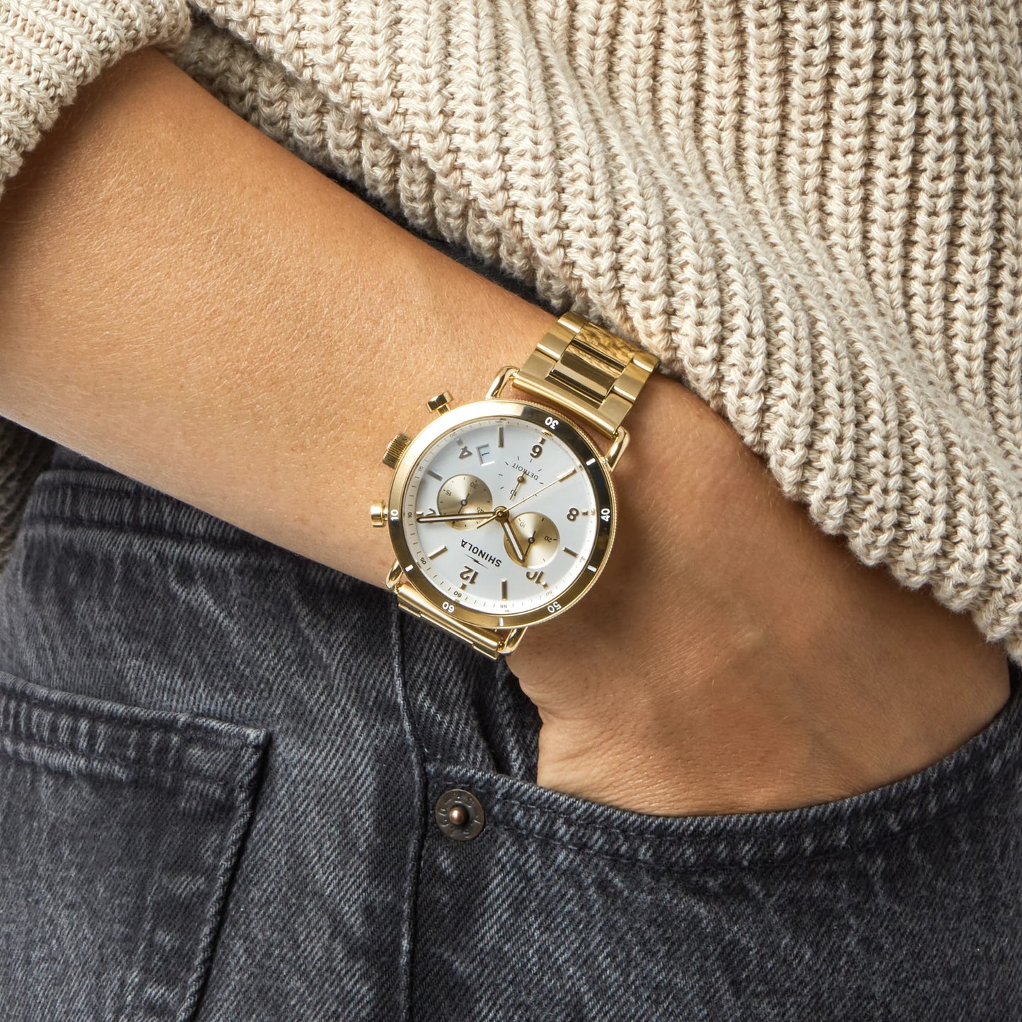 Canfield Sport Chronograph Watch - Gold