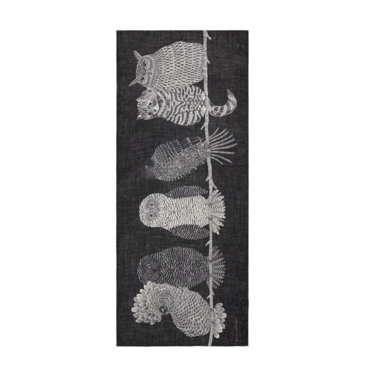 Scarf 80 - Chouette - Black