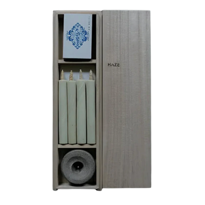 Haze - Traditional Japanese Candle Gift Set of Four in Wooden Box
