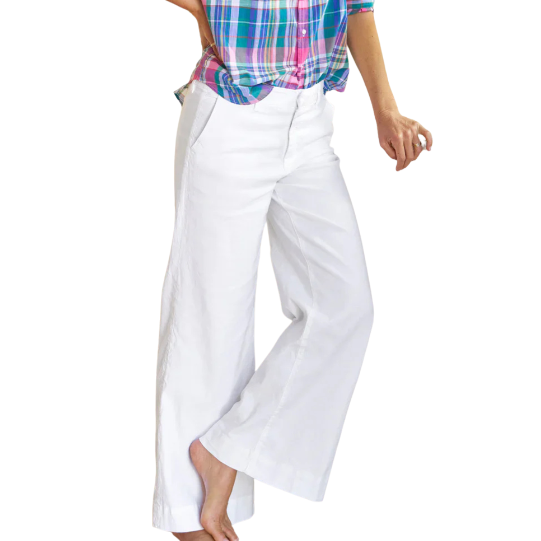 The Italian Wide Leg Chino - Linen