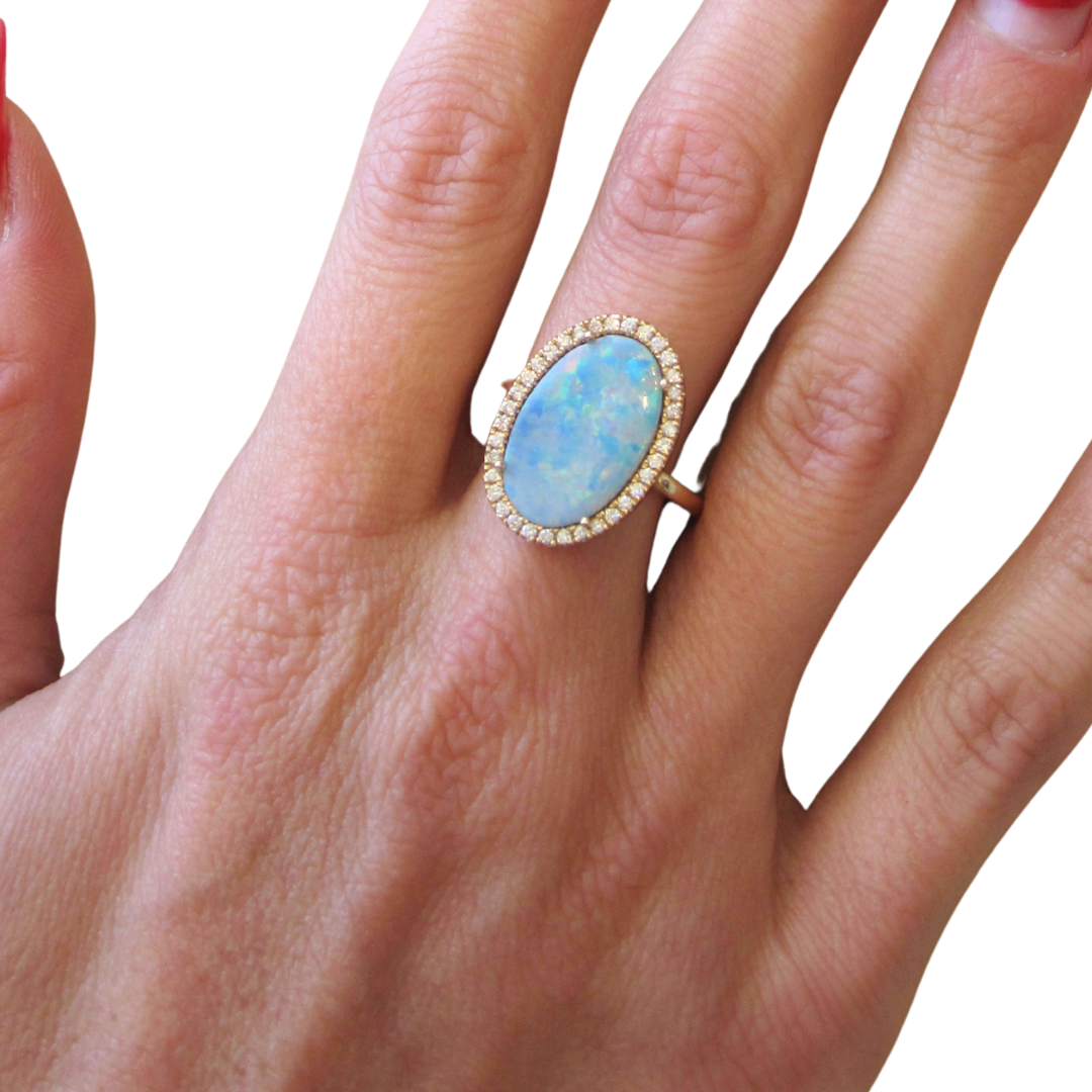 Opal Slice Ring - 7