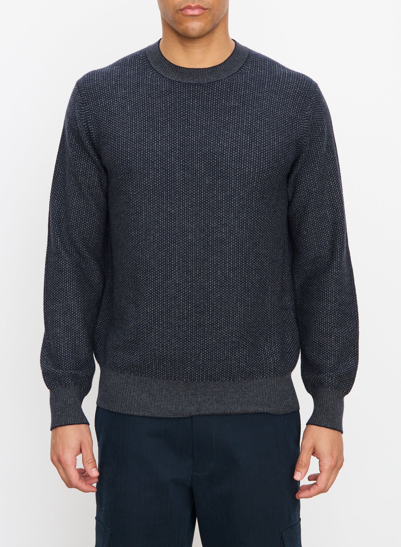 Geo Jacquard Long Sleeve Crew