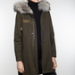 Fur Lined Long Cargo Jacket