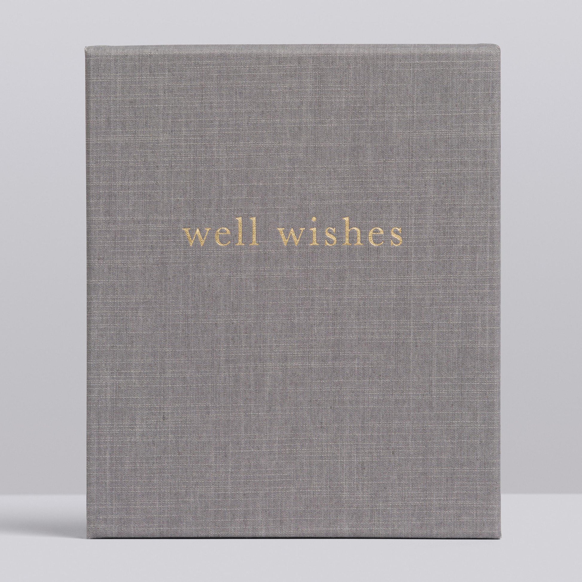 Well Wishes Guest Book Gray