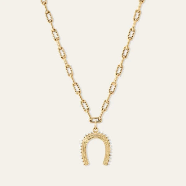 Groovy XL Diamond Horseshoe Hinged Charm