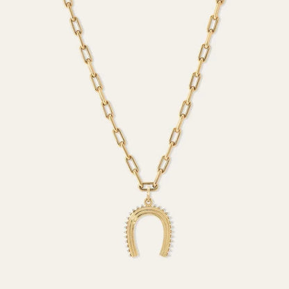 Groovy XL Diamond Horseshoe Hinged Charm