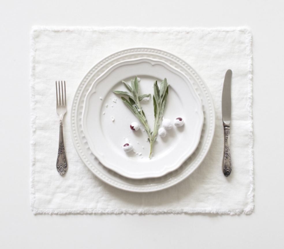 Linen Placemat w Fringe