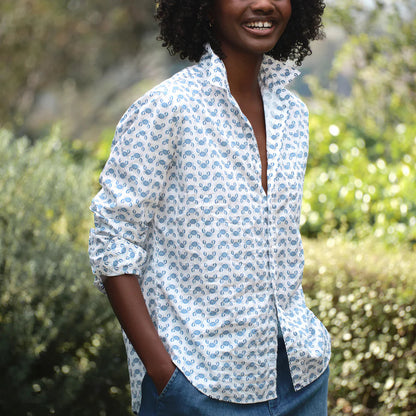 Eileen Relaxed Button-Up |  Blue Crab