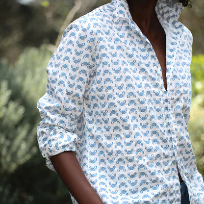  Eileen Relaxed Button-Up |  Blue Crab