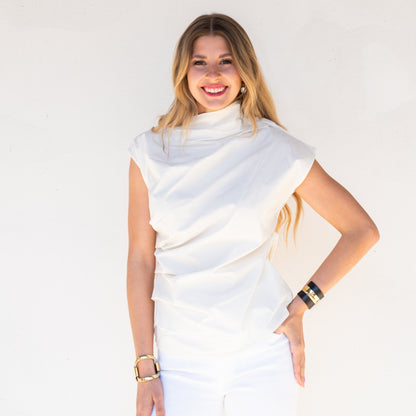 Stretch Cotton ruched shirt