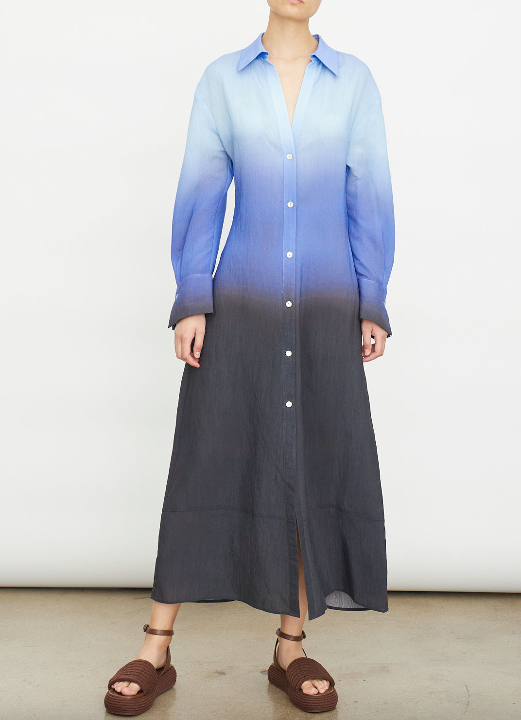 Dip Dye Relaxed L/S Dress