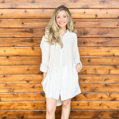 Captiva Gauze Beach Shirt