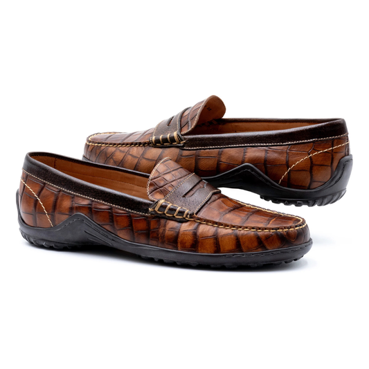 Bill Alligator Grain Penny Loafers