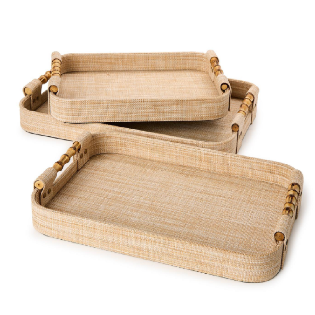 Natural Grass Rectangle Trays