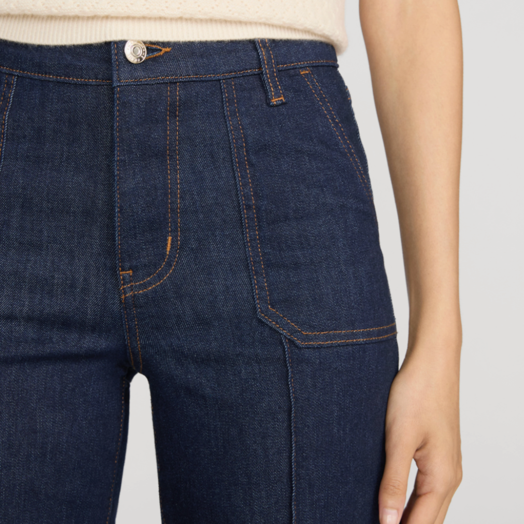 Le Slim Palazzo Pintuck Pocket