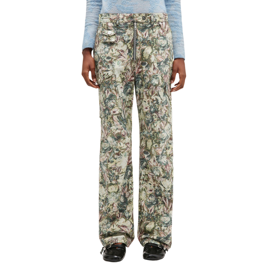 Printed Stretch Cotton Pants