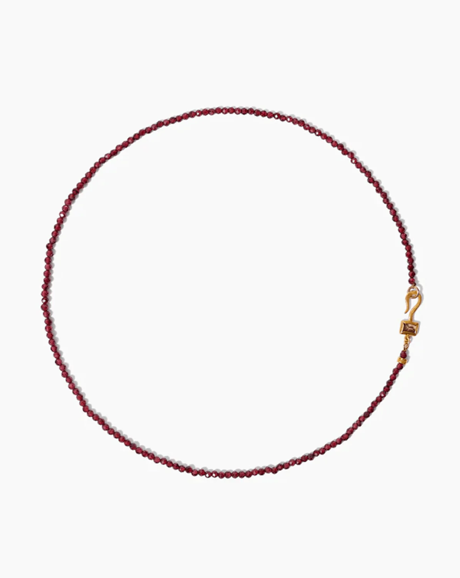 Bezel Wrapped Bead Necklace