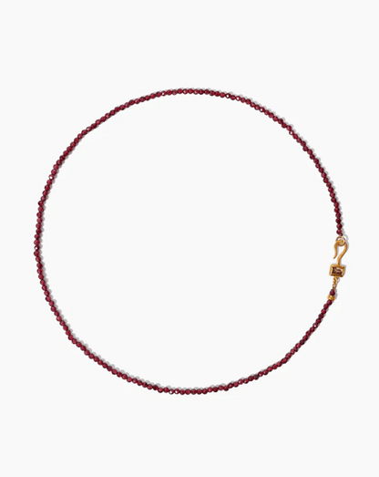 Bezel Wrapped Bead Necklace