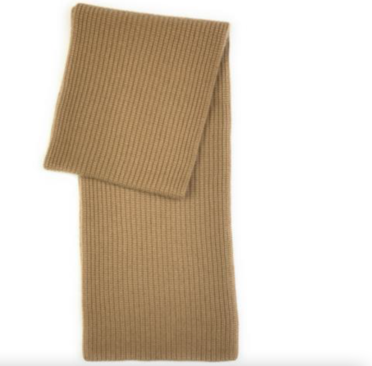 Cashmere Blend Shaker Stitch Rib Knit Scarf