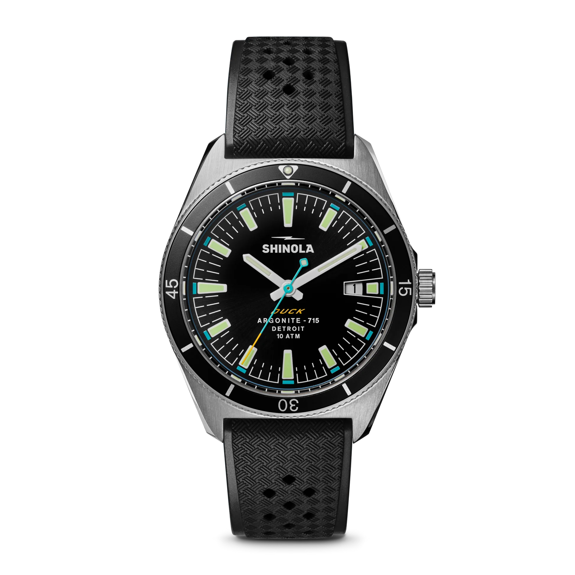 Duck Sport Watch 40mm - Black | Rubber Strap