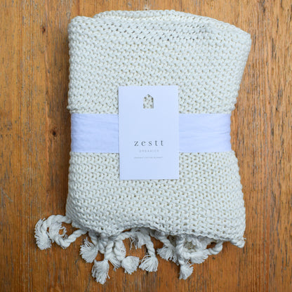 Organic Cotton Comfy Knit Throw