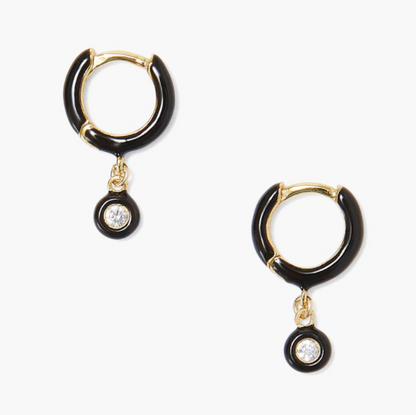 Carrie Enamel Hoop Earring