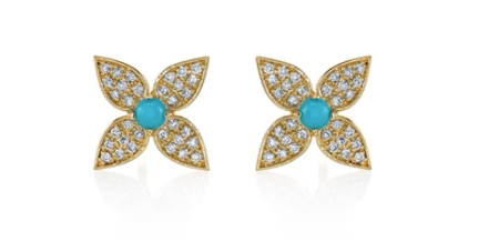 Paisley Flower Stud Earring