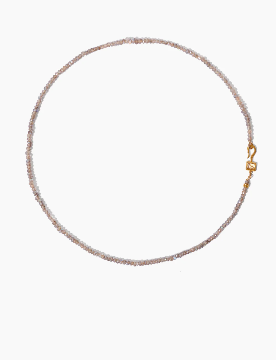 Bezel Wrapped Bead Necklace