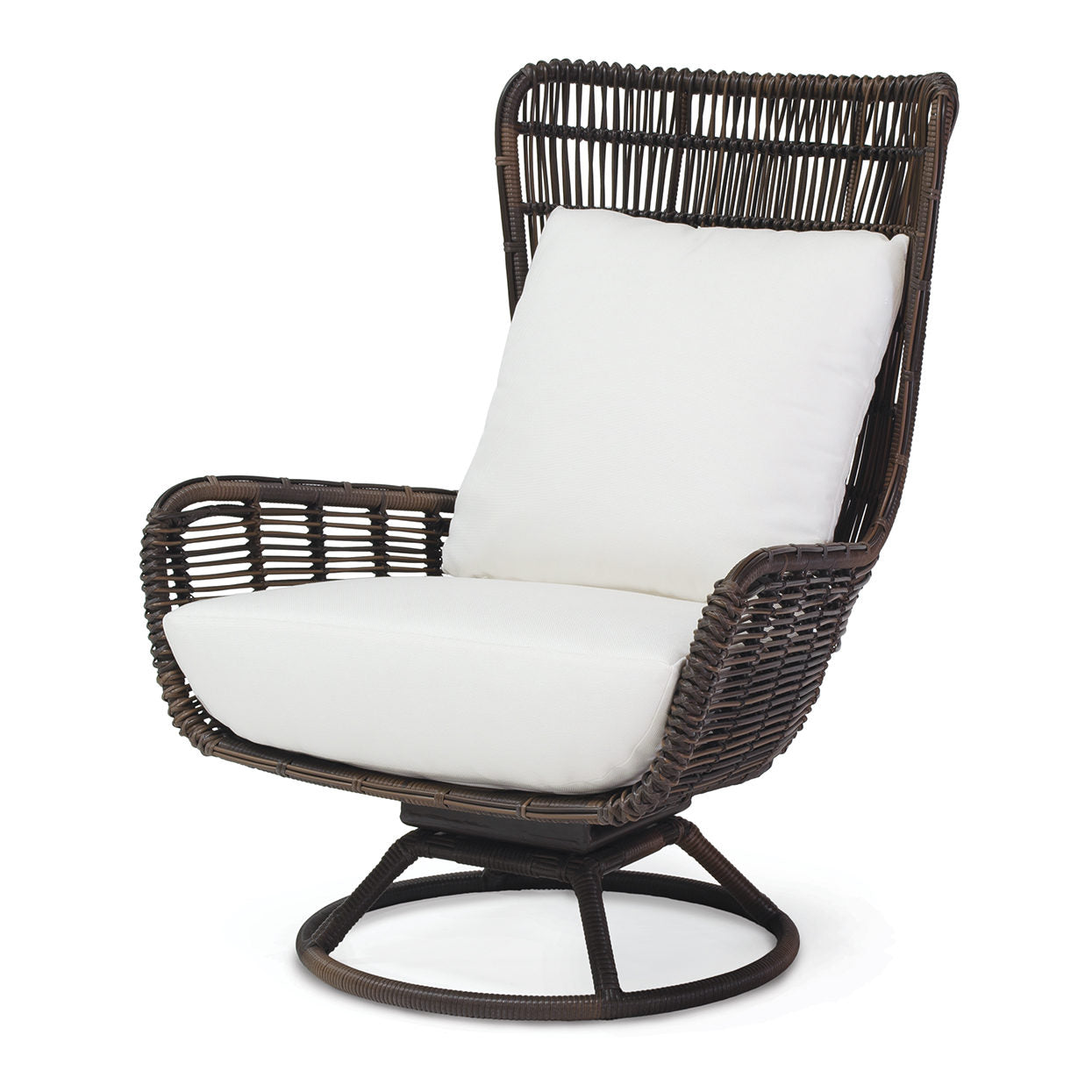 Sorrento Swivel Lounge Chair - In/Out Grey Sand Weave