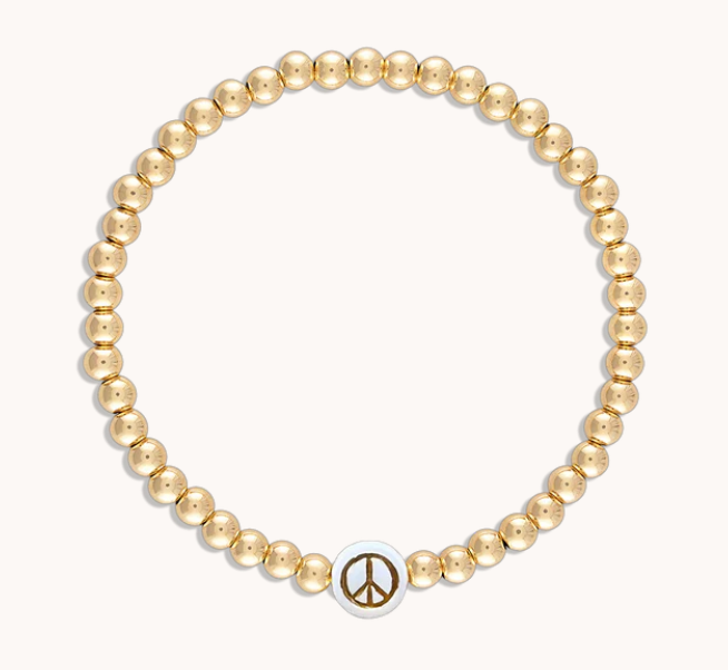 Peace Gold Ball Bracelet