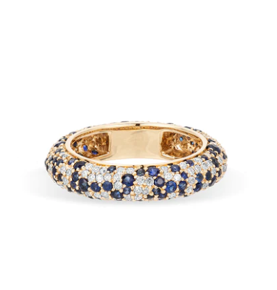 Night Sky Pave Sapphire + Diamond Eternity Ring