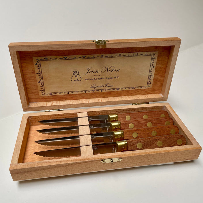La Fourmi Laiton Steak Knives in Wooden Box