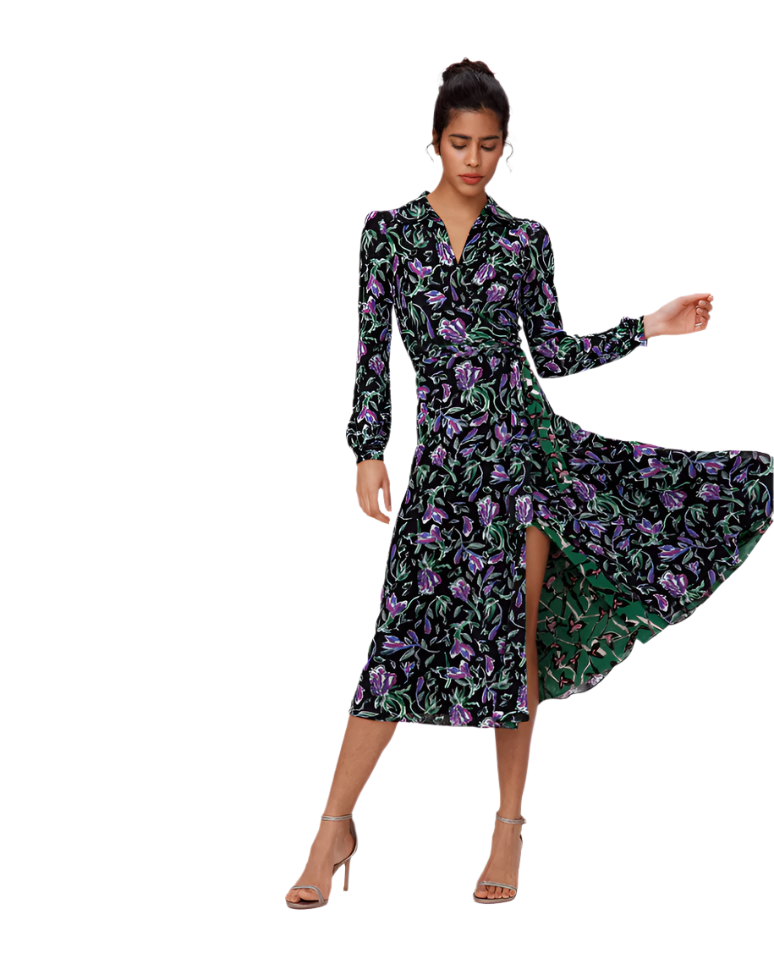 phoenix reversible mesh wrap dress Phoenix Reversible Wrap Dress