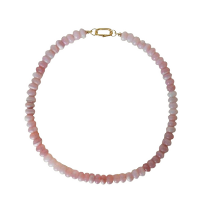  Opal Gemstone Necklace with Diamond Oval Clip