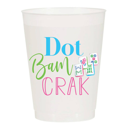 Dot Bam Crak Full Color Frosted Cups - Mahjong