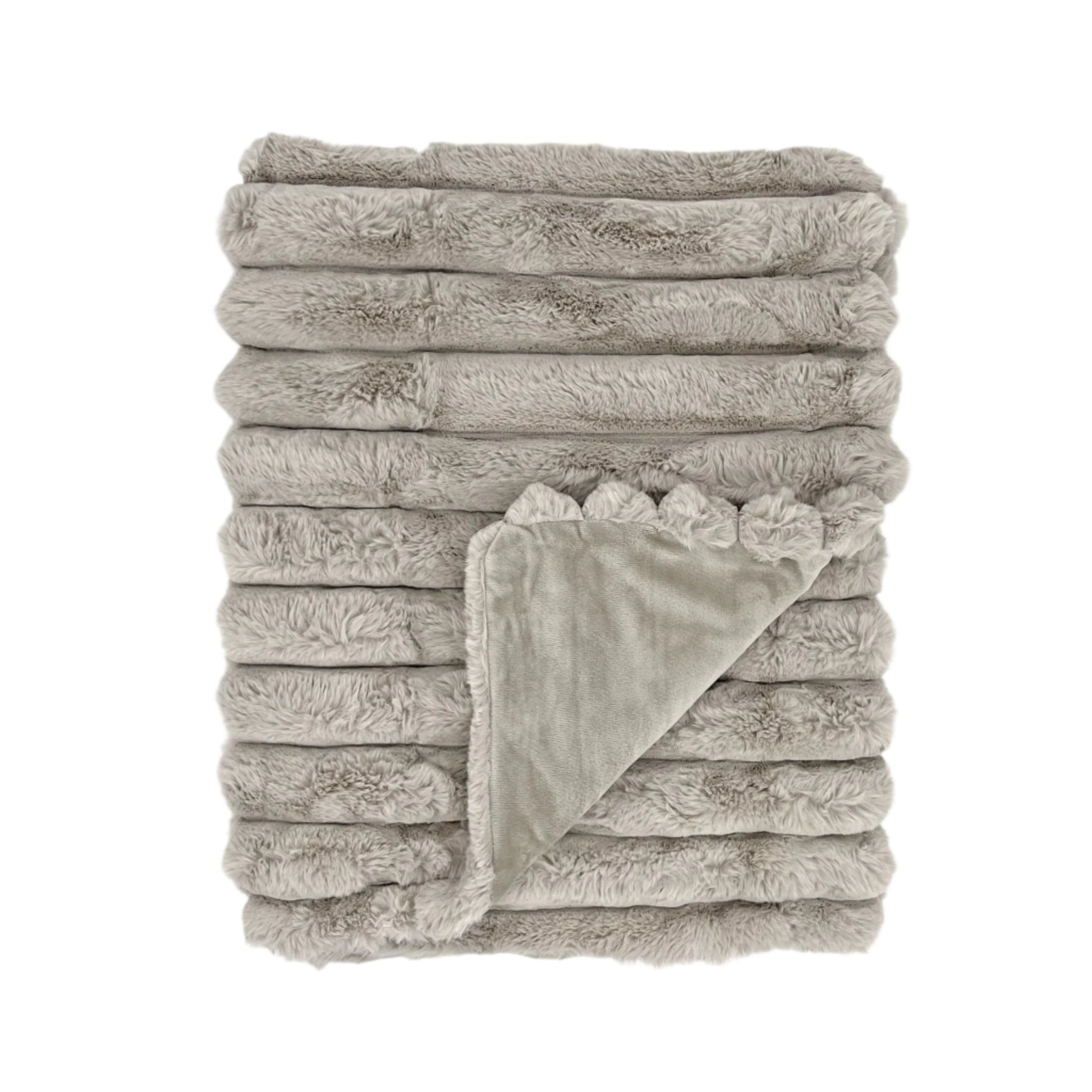 Puffy Faux Fur Throw