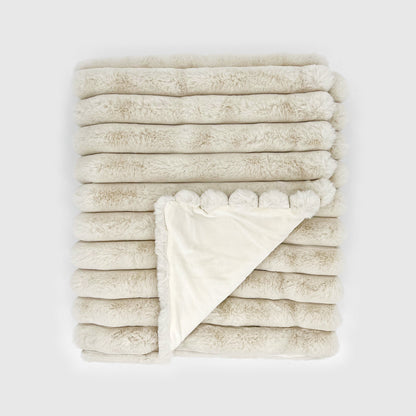 Puffy Faux Fur Throw