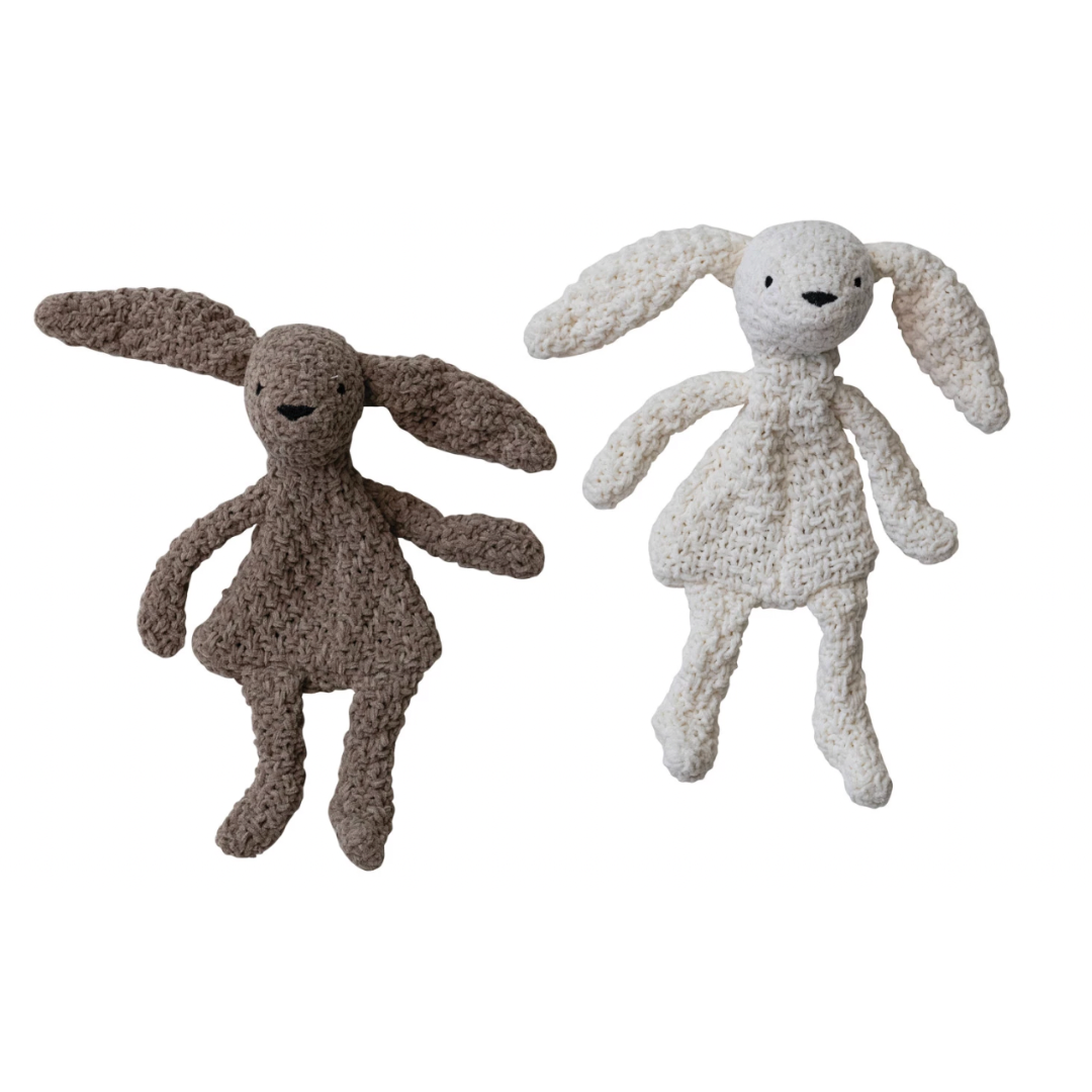 Knit Fabric Chenille Bunny Toy