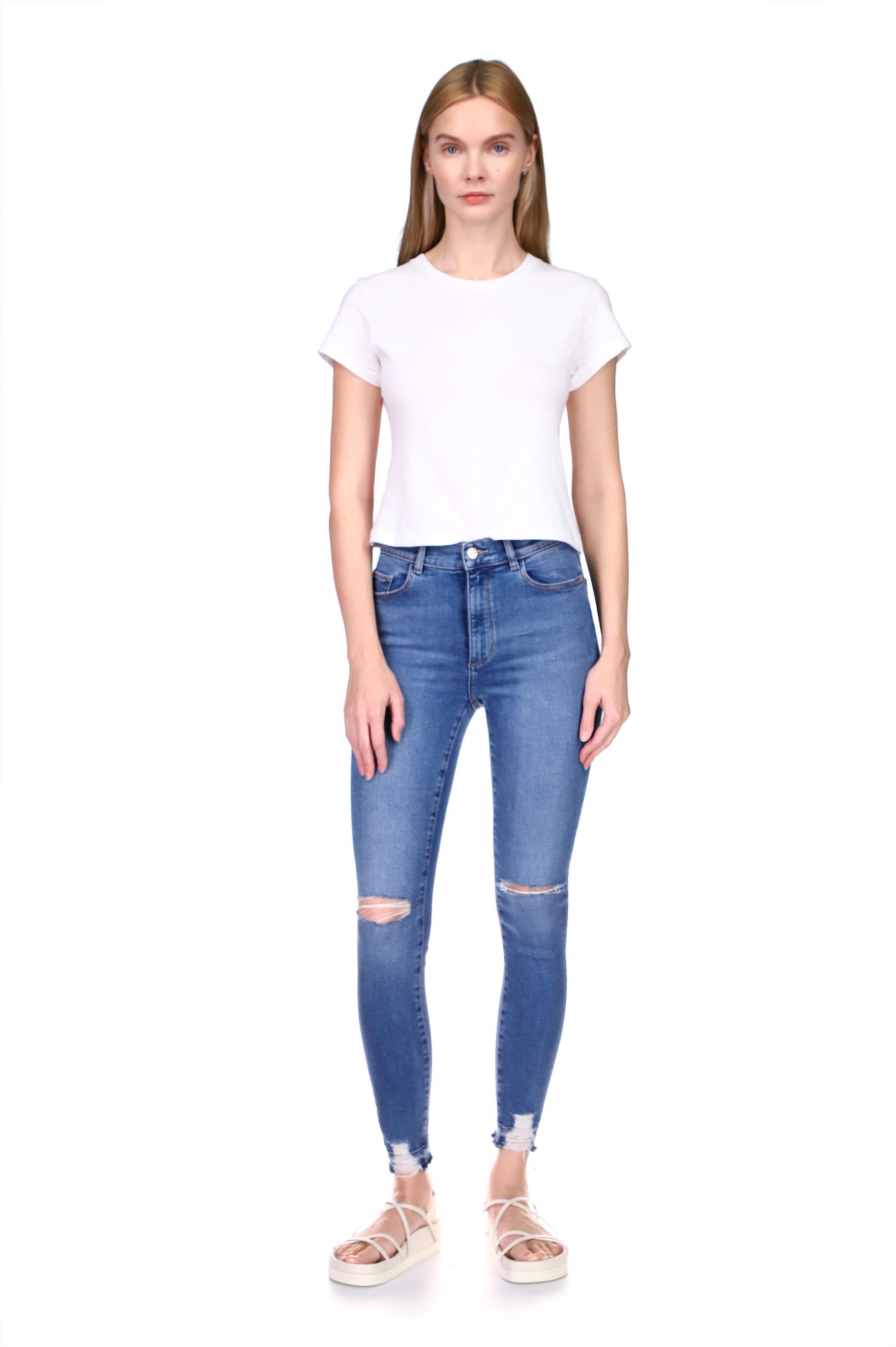 Farrow Ankle: Instaslim High Rise Skinny