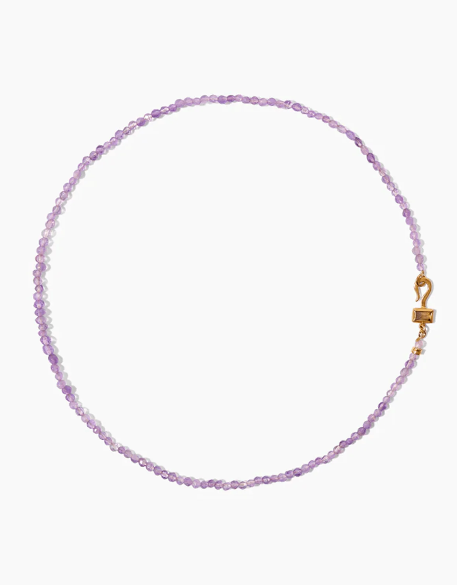 Bezel Wrapped Bead Necklace