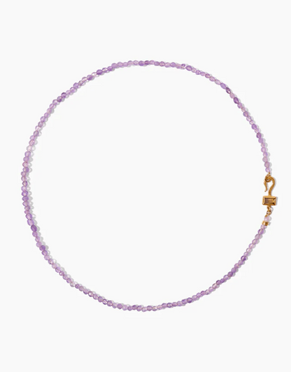 Bezel Wrapped Bead Necklace