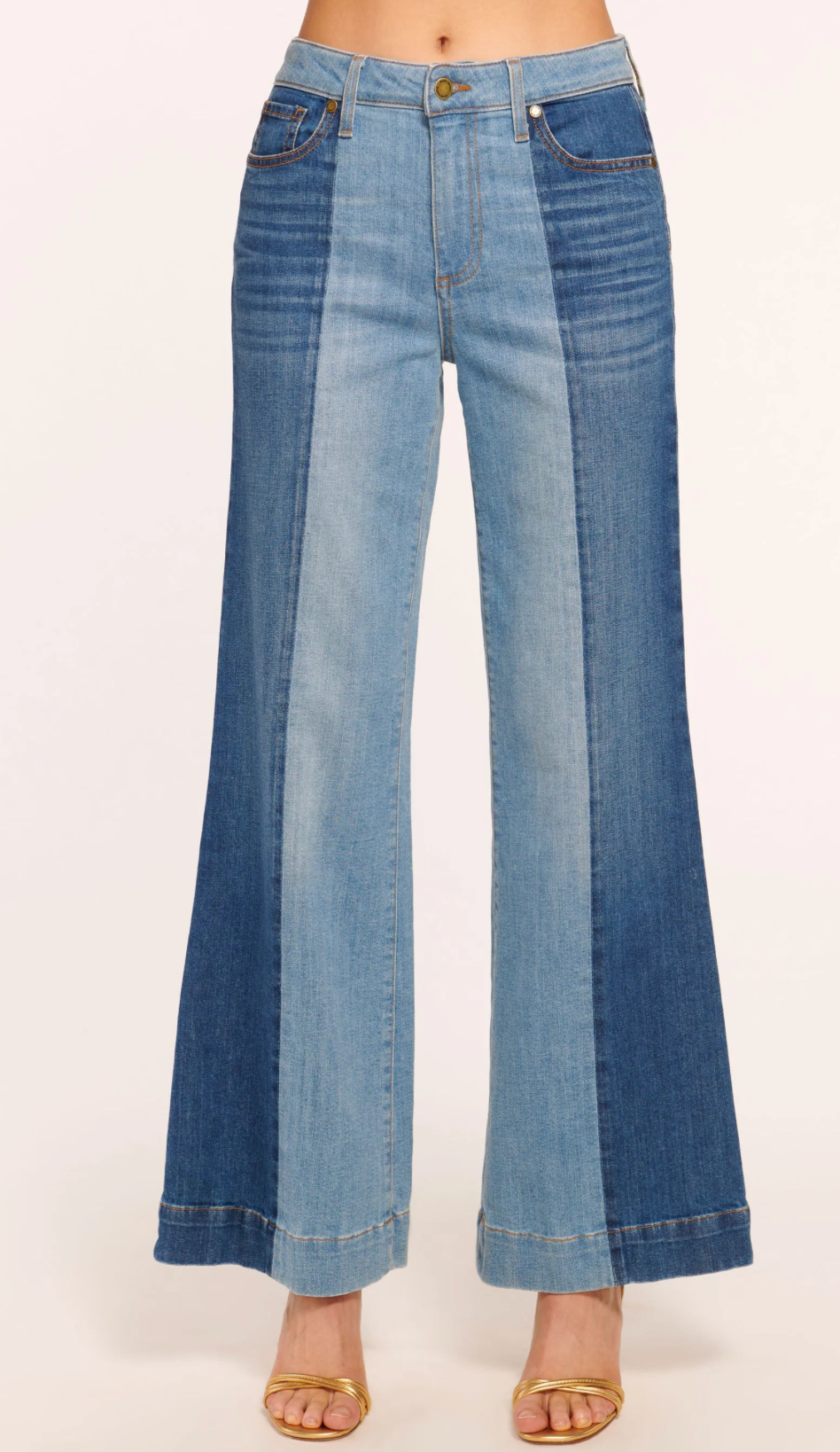 Vinnie Wide Leg Two-Tone Jean